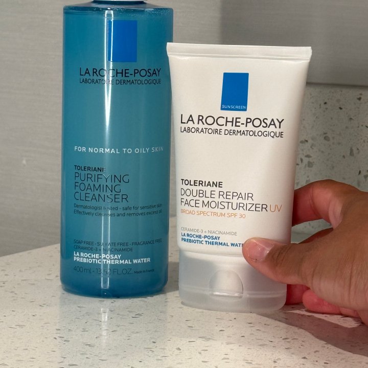 La Roche-Posay Toleriane Purifying Foaming Facial Cleanser para piel normal a grasa, limpiador facial espumoso