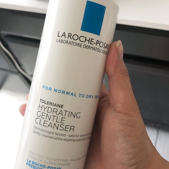 La Roche-Posay Toleriane Hydrating Gentle Facial Cleanser, limpiador facial hidratante para piel normal a seca