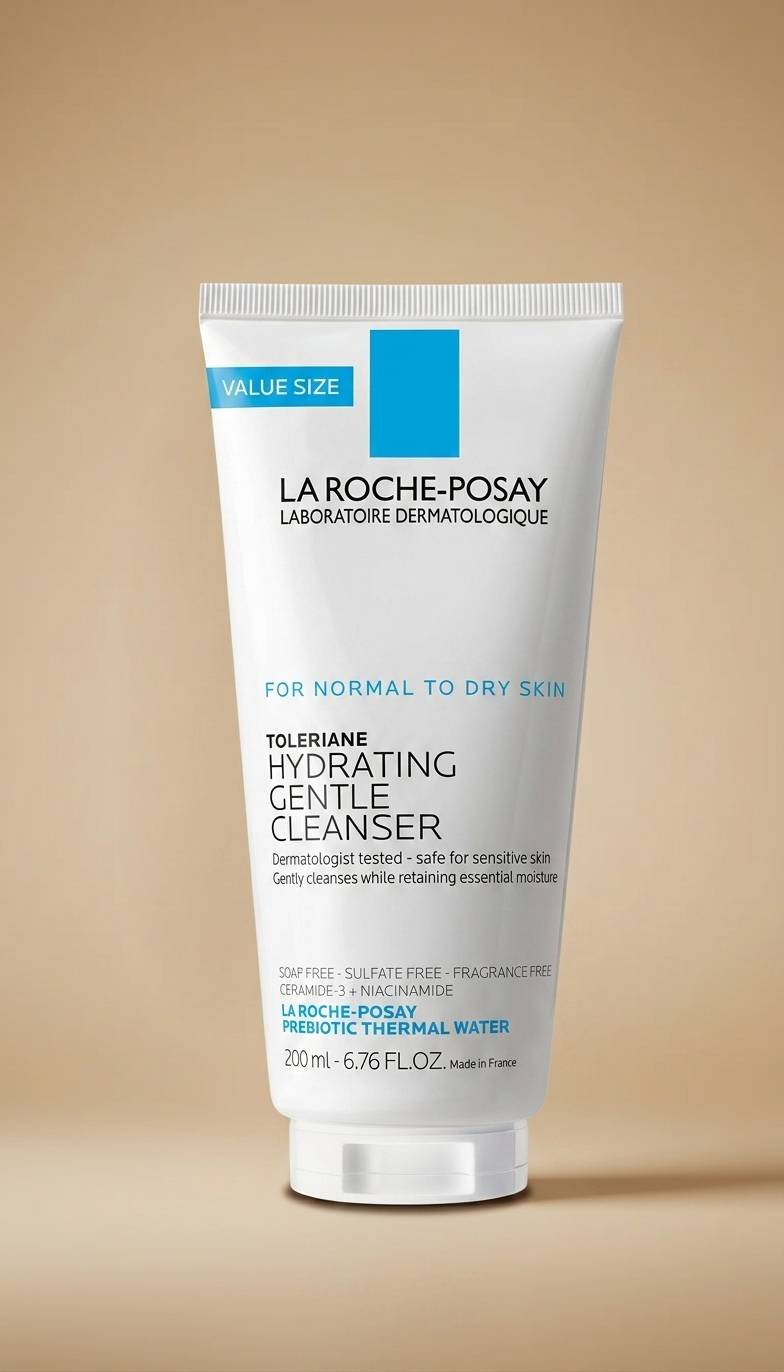 La Roche-Posay Toleriane Hydrating Gentle Facial Cleanser, limpiador facial hidratante para piel normal a seca