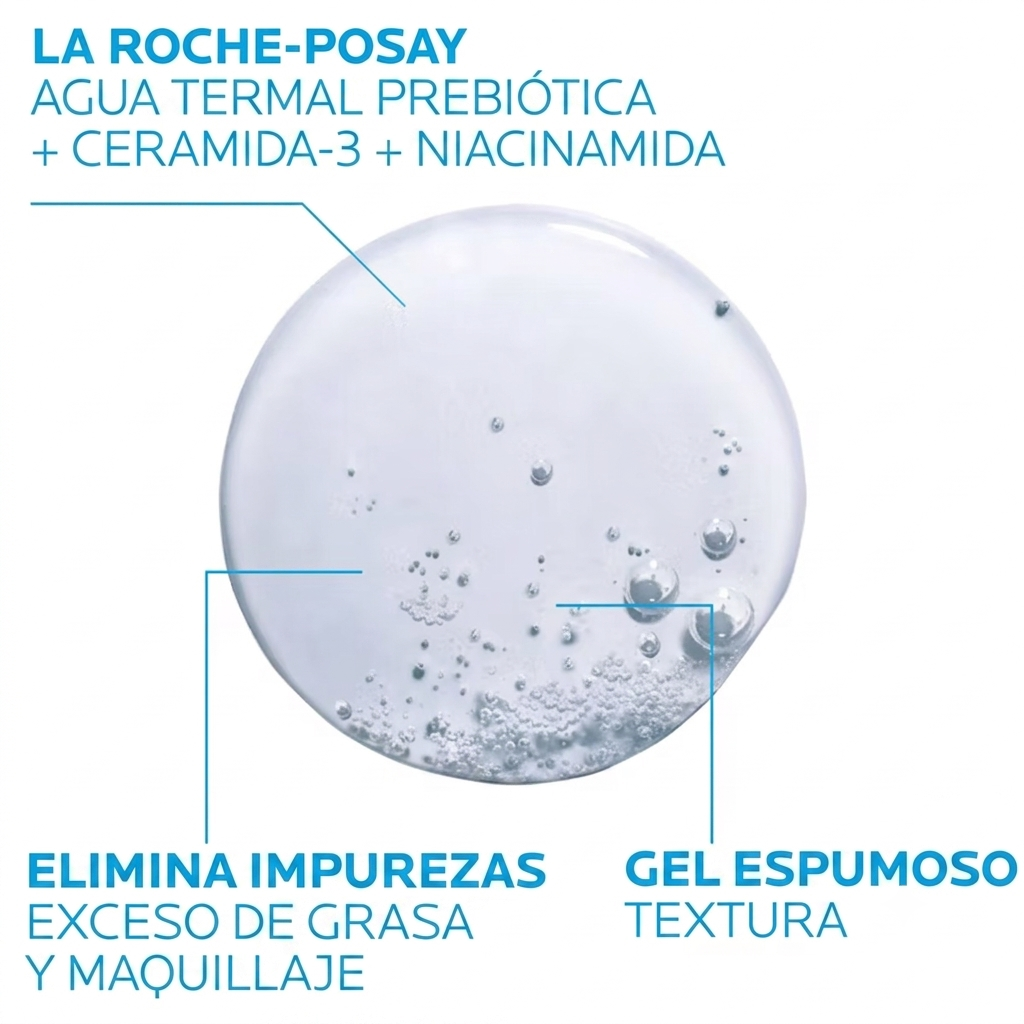 La Roche-Posay Toleriane Purifying Foaming Facial Cleanser para piel normal a grasa, limpiador facial espumoso