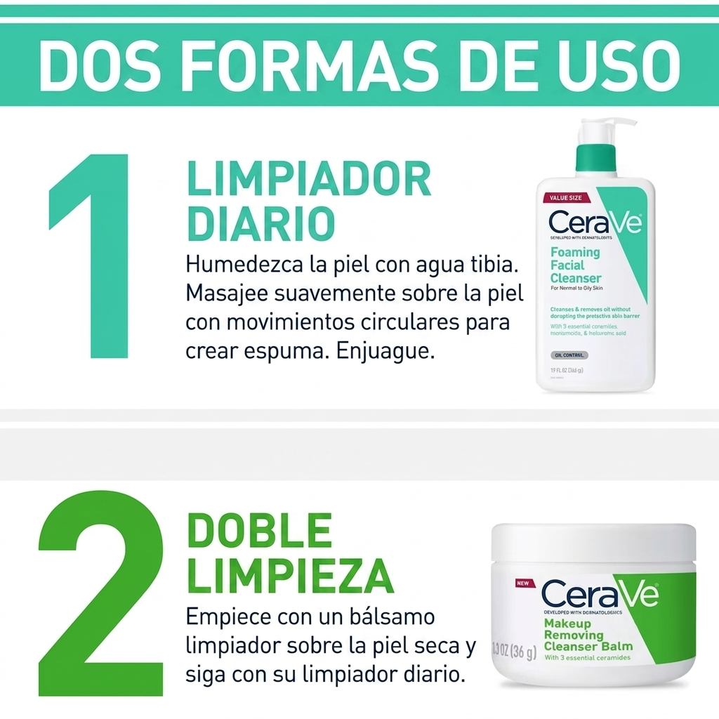 CeraVe Foaming Facial Cleanser para piel normal a grasa 473 ml