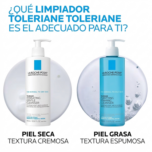 La Roche-Posay Toleriane Hydrating Gentle Facial Cleanser, limpiador facial hidratante para piel normal a seca