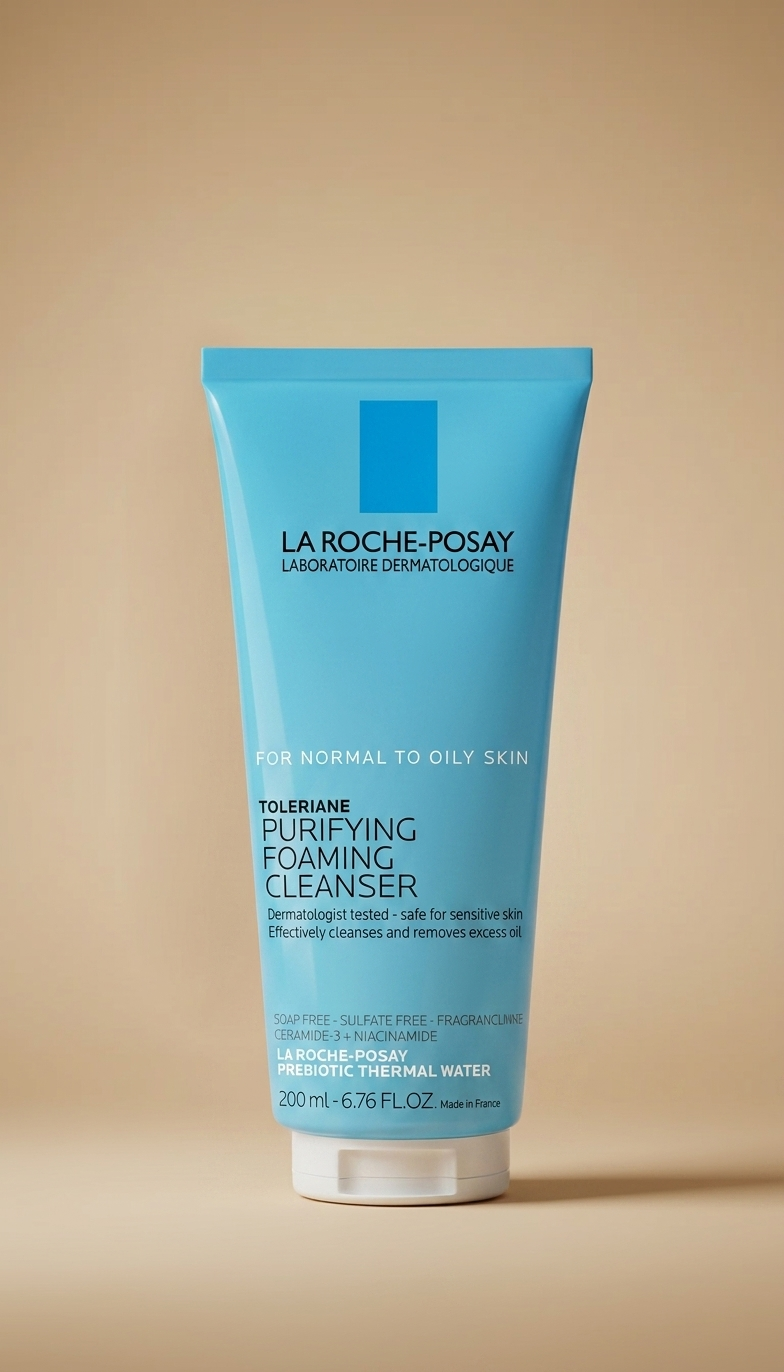La Roche-Posay Toleriane Purifying Foaming Facial Cleanser para piel normal a grasa, limpiador facial espumoso