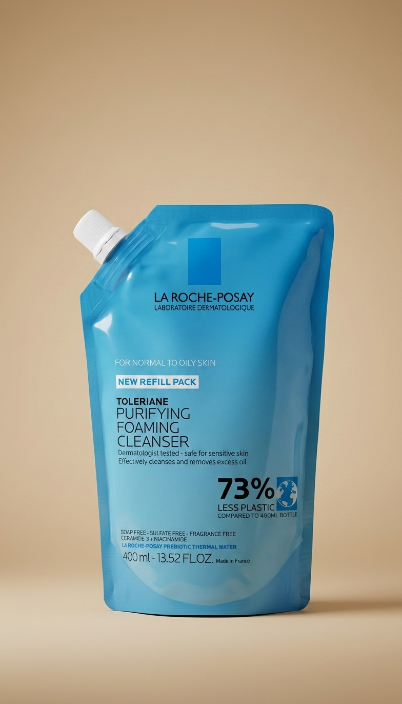 La Roche-Posay Toleriane Purifying Foaming Facial Cleanser para piel normal a grasa, limpiador facial espumoso